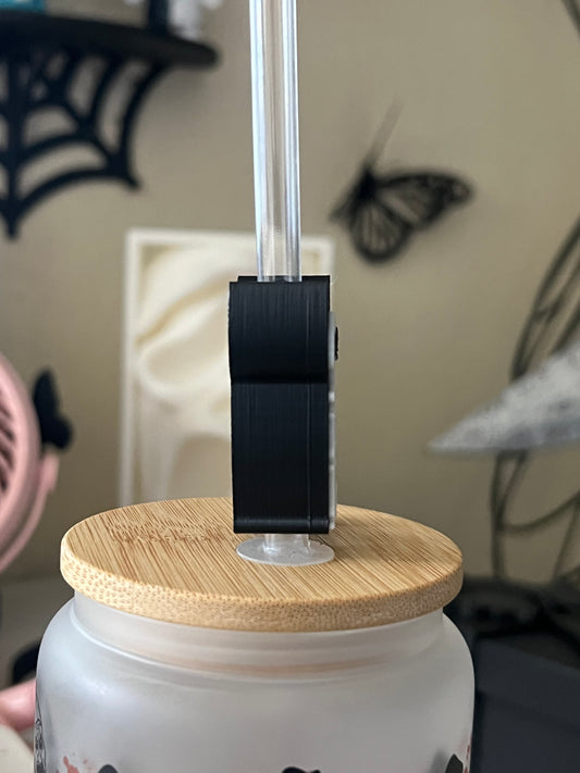 skeleton cat Straw Topper