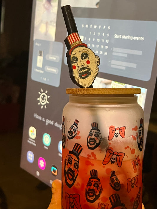 Clown straw toppers