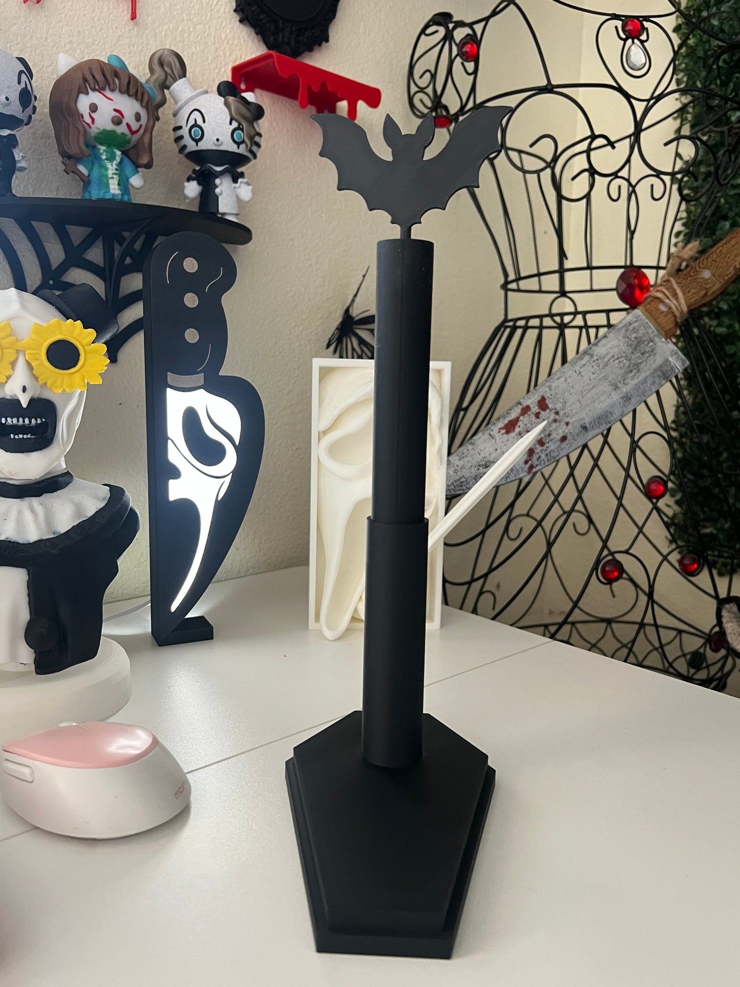 Bat paper towel holder