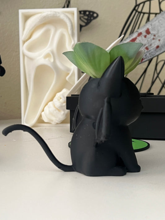 Bat Cat plant holder