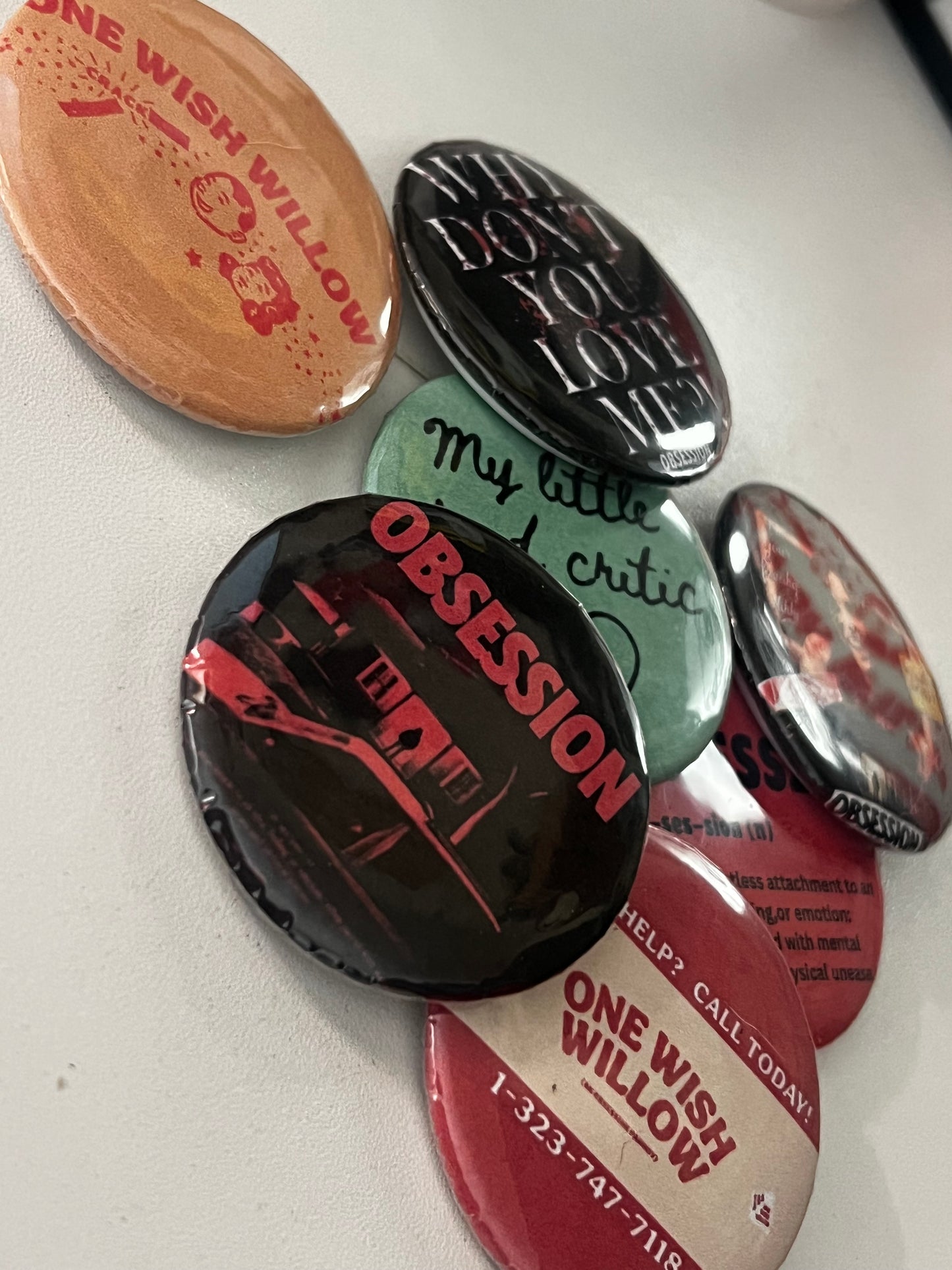 Obsession themed buttons