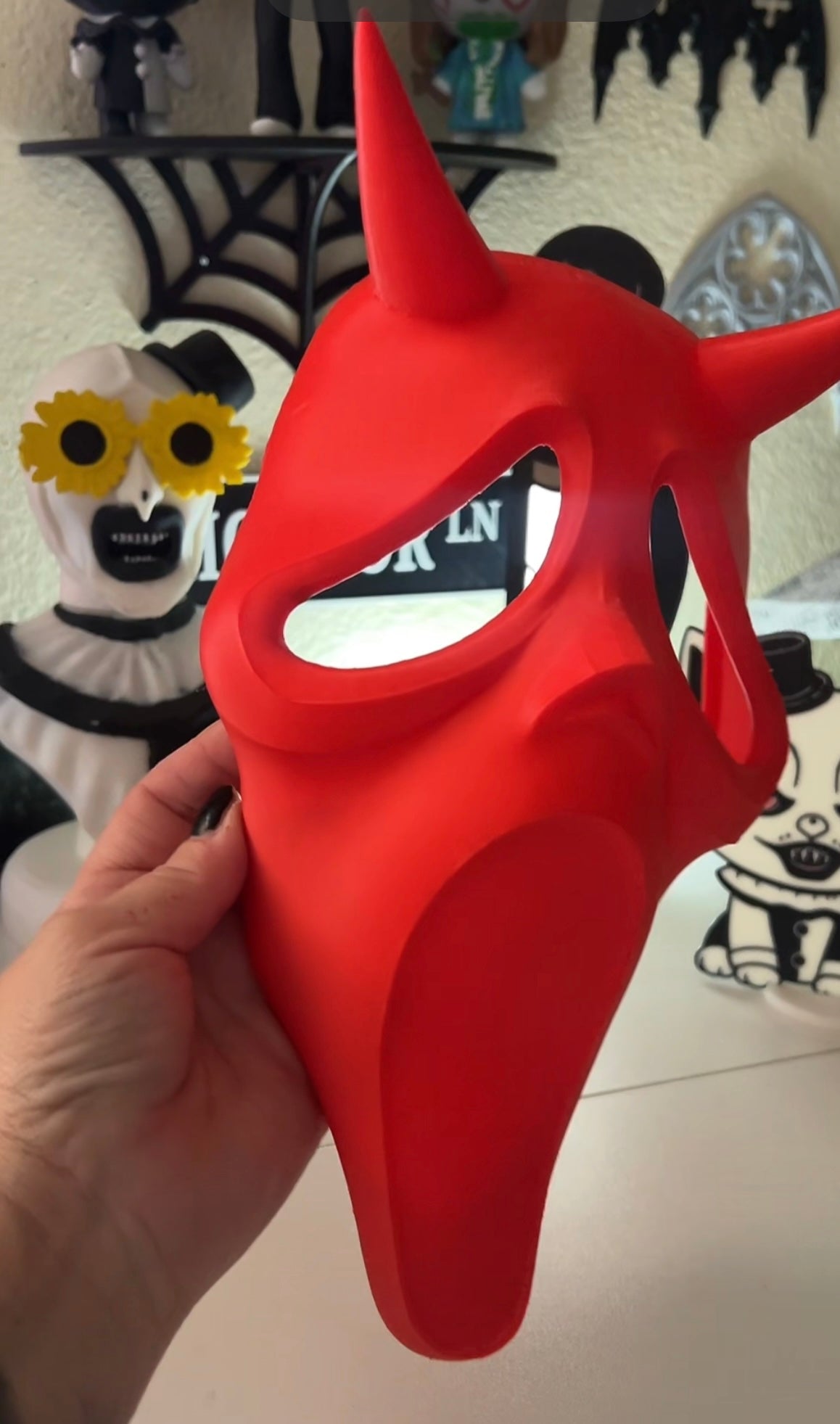 Red spooky mask