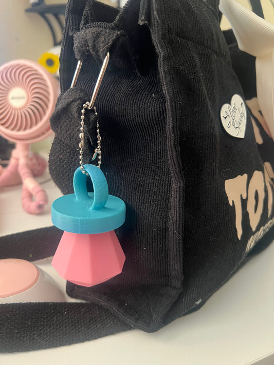 Ring pop Clicker keychain