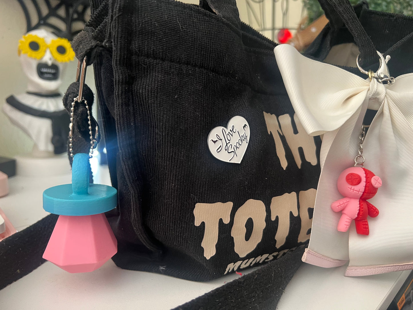 Ring pop Clicker keychain