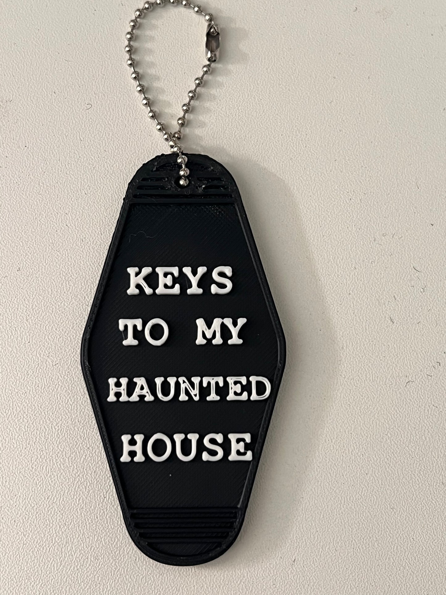 Retro motel keychain