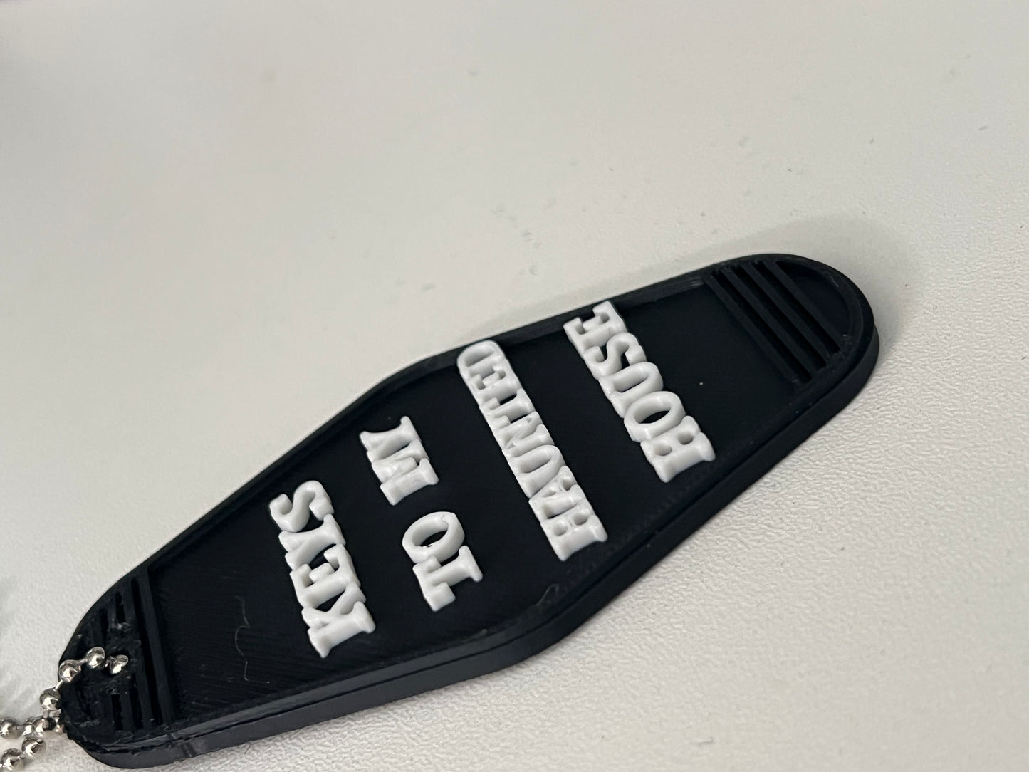 Retro motel keychain