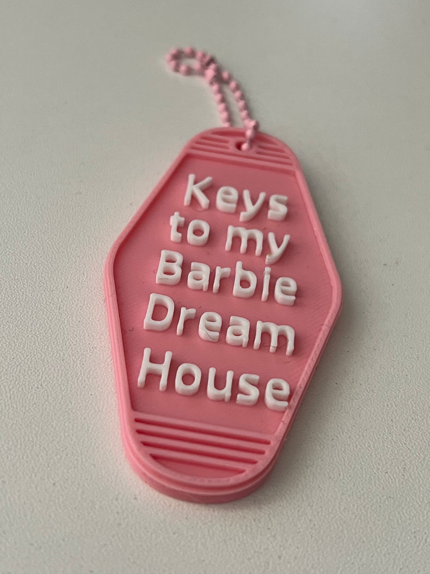 Retro motel keychain