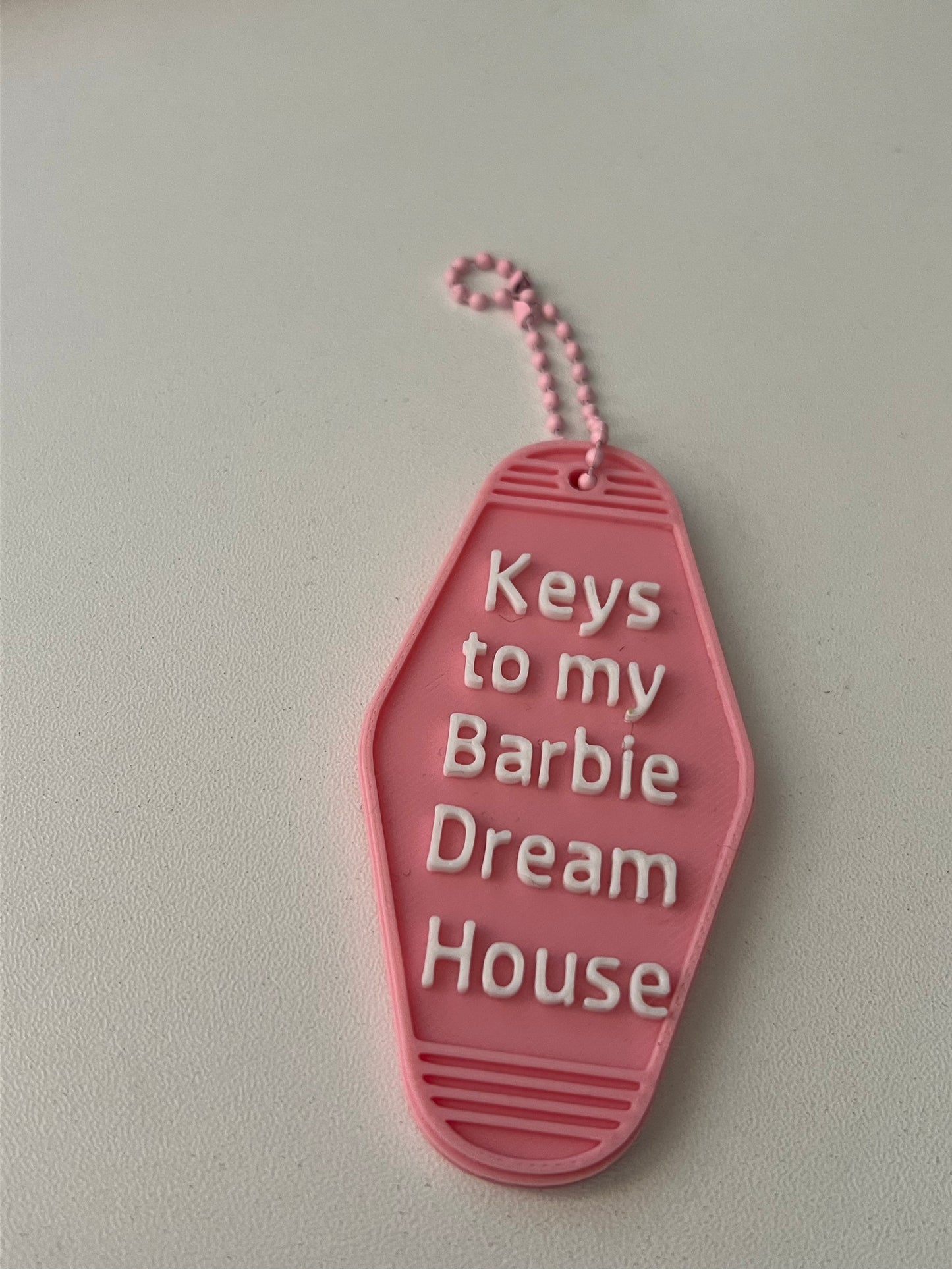 Retro motel keychain