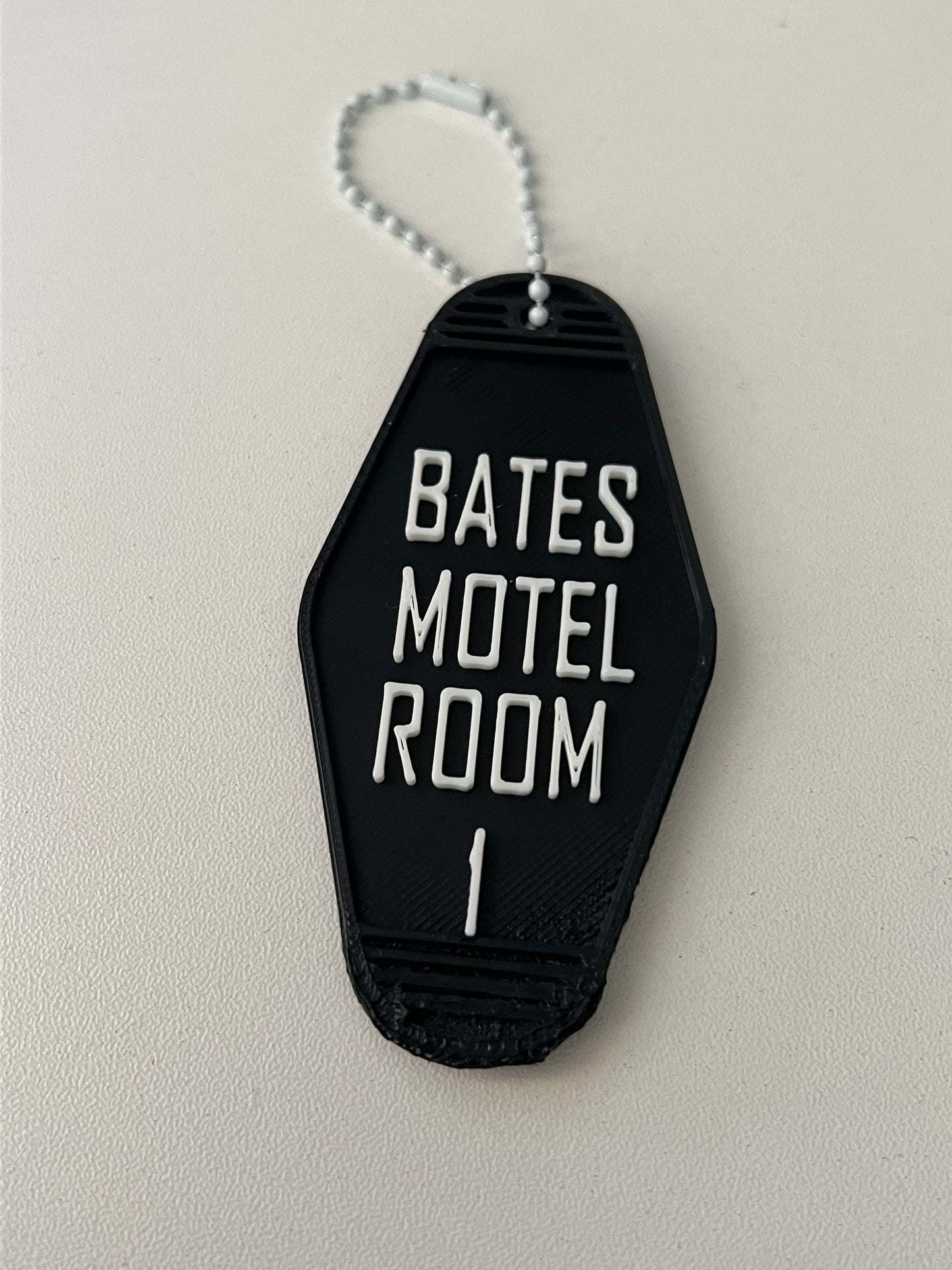 Retro motel keychain