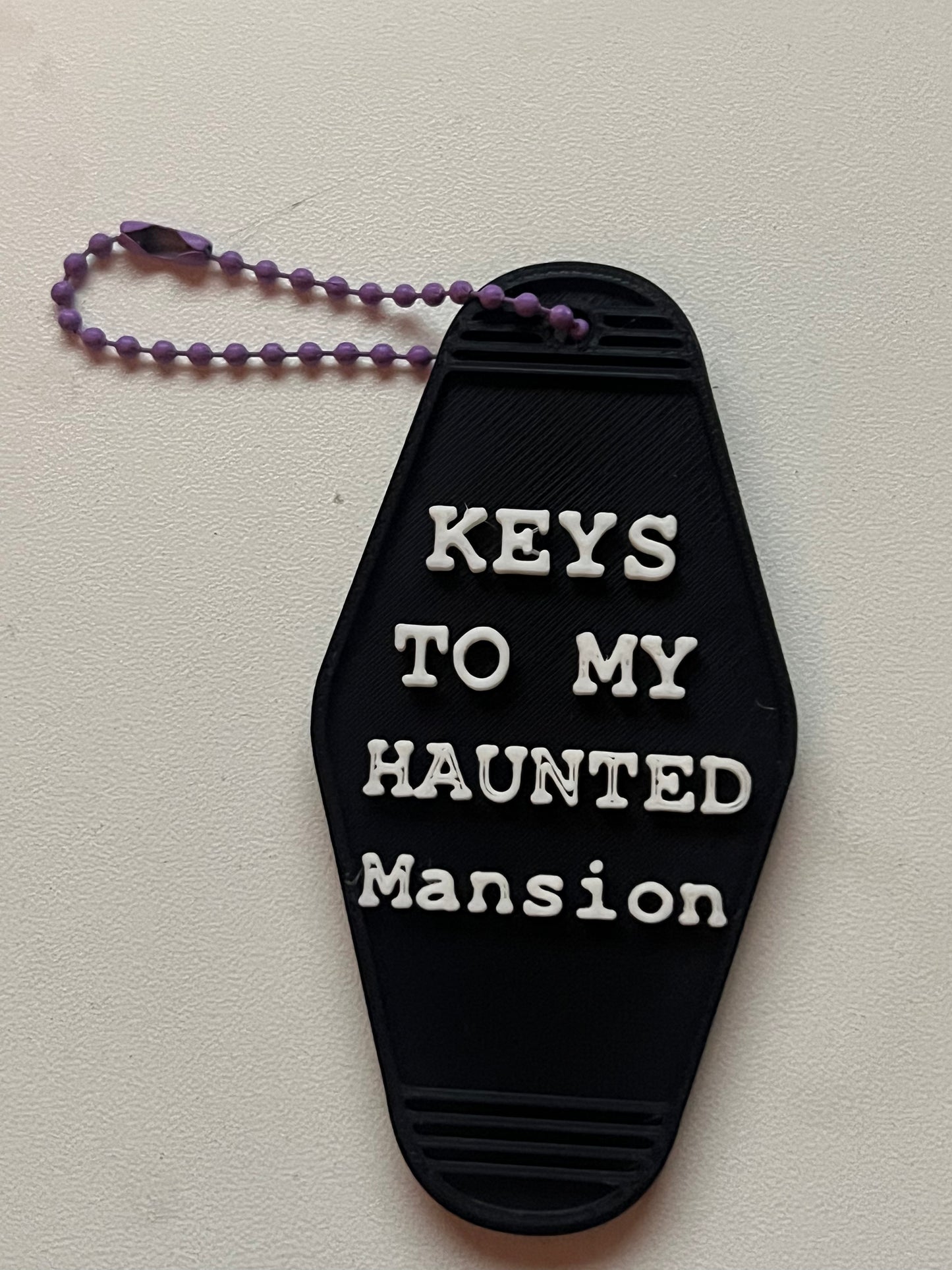 Retro motel keychain