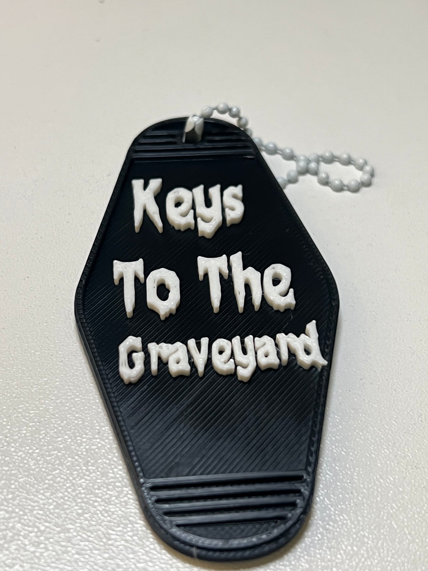 Retro motel keychain