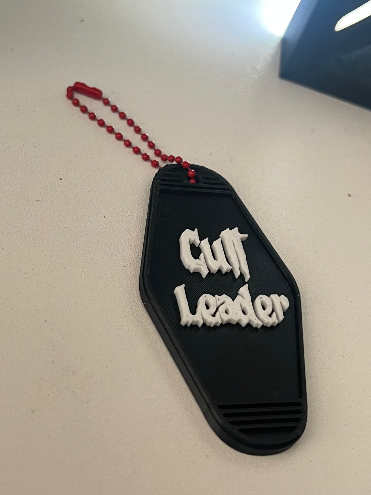 Retro motel keychain